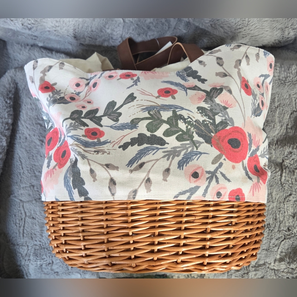 Coronado Basket Tote In A Floral Print - Picture 8 of 12